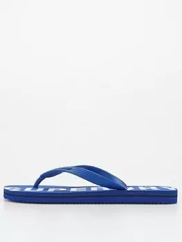 Image of Superdry Code Flip Flop - Blue Size L, Men