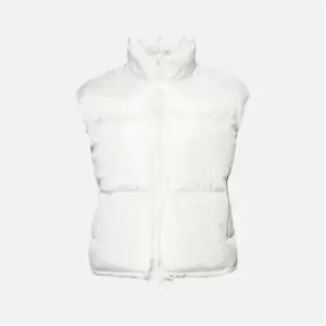 image of Missguided Plus Size Boxy Oversized Puffer Gilet - Cream