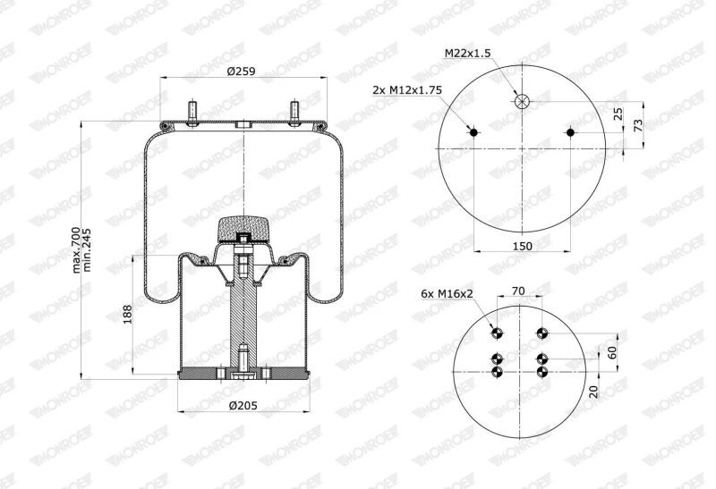 Image of MONROE Boot, air suspension MONROE ASP4027
