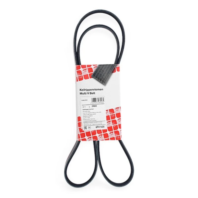 Image of FEBI BILSTEIN 28943 V-ribbed belt EPDM (ethylene propylene diene Monomer (M-class) rubber) V-Ribbed Belts (305)