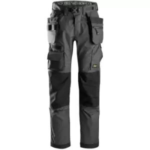 image of Snickers 6923 Flexiwork Floorlayers Work Holster Pocket Trousers Grey 30" 30"