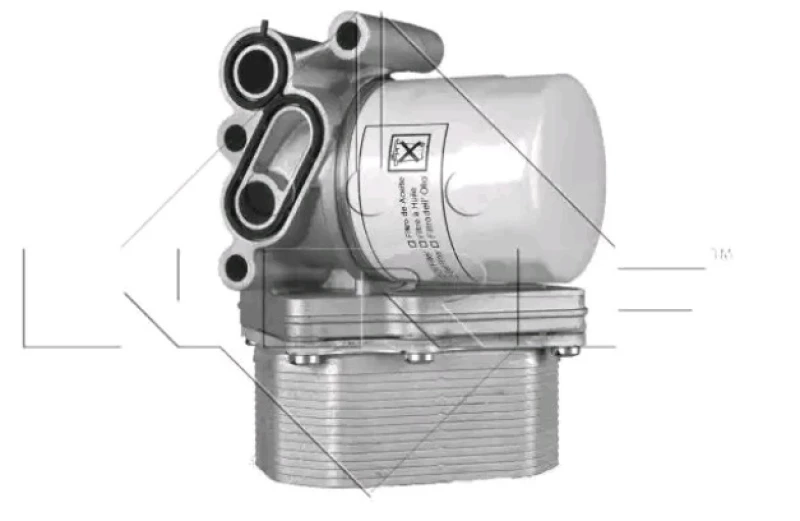 Image of NRF 31238 Oil Cooler EASY FIT with filter, with gaskets/seals Oil Cooler,engine oil (469)