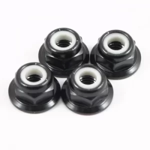 Fastrax M4 Black Flanged Locknuts