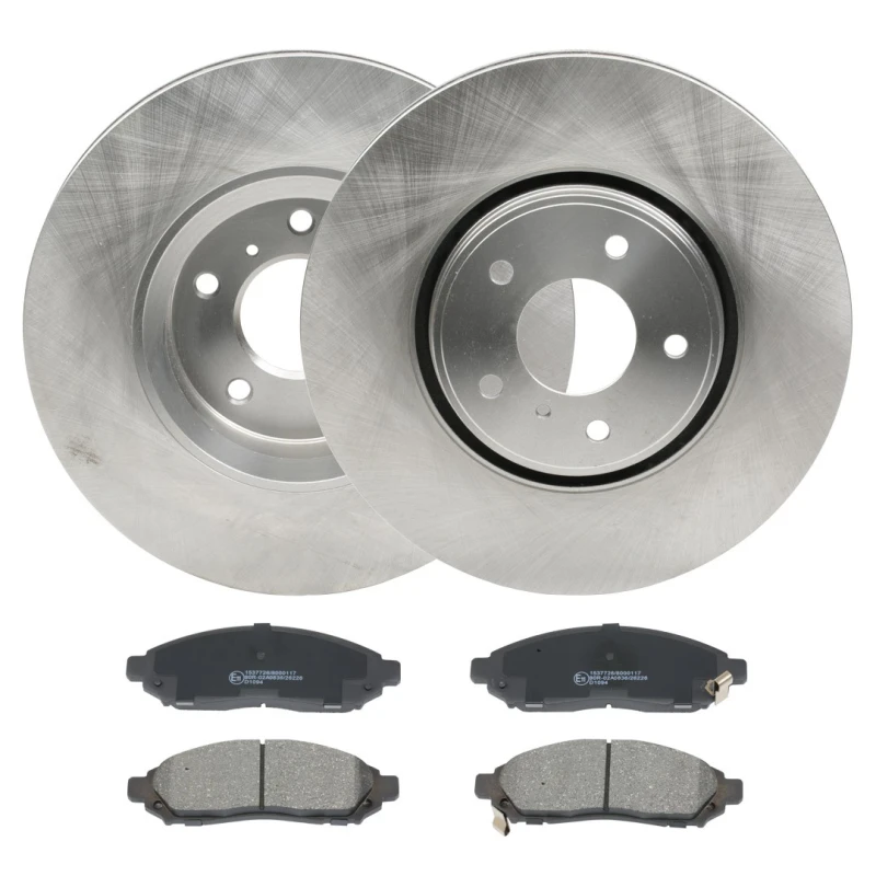 Image of RIDEX 3405B1978 Brake disc and pads set Front Axle, Brake Disc Type: internally vented, with acoustic wear warning Brake Set,disc brakes (3405)