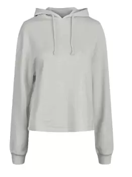 image of PIECES Tie Band Hoodie Women Grey