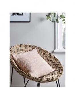 image of Cox & Cox Soft Wool Cushion - Blush