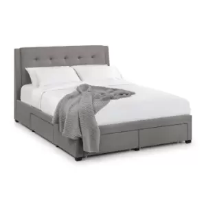 image of Julian Bowen Fullerton 4 Drawer 180cm Super King Bed Grey