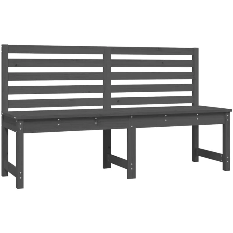 Image of VIDAXL Garden Bench Grey 157.5cm Solid Wood Pine Vidaxl 8720845691622
