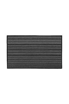 image of Arona Machine Washable Latex Backed Doormat, 50x80cm, Black