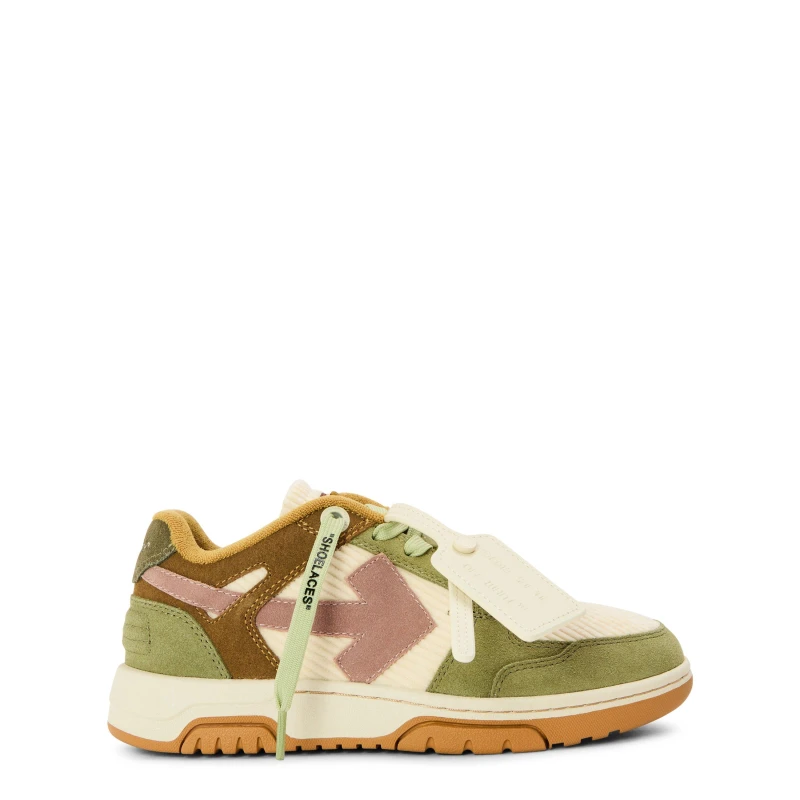 Image of Off White Womens Slimoutofoffice Low-Top Trainers Frst Grn/Lt Brn female 6 (39)