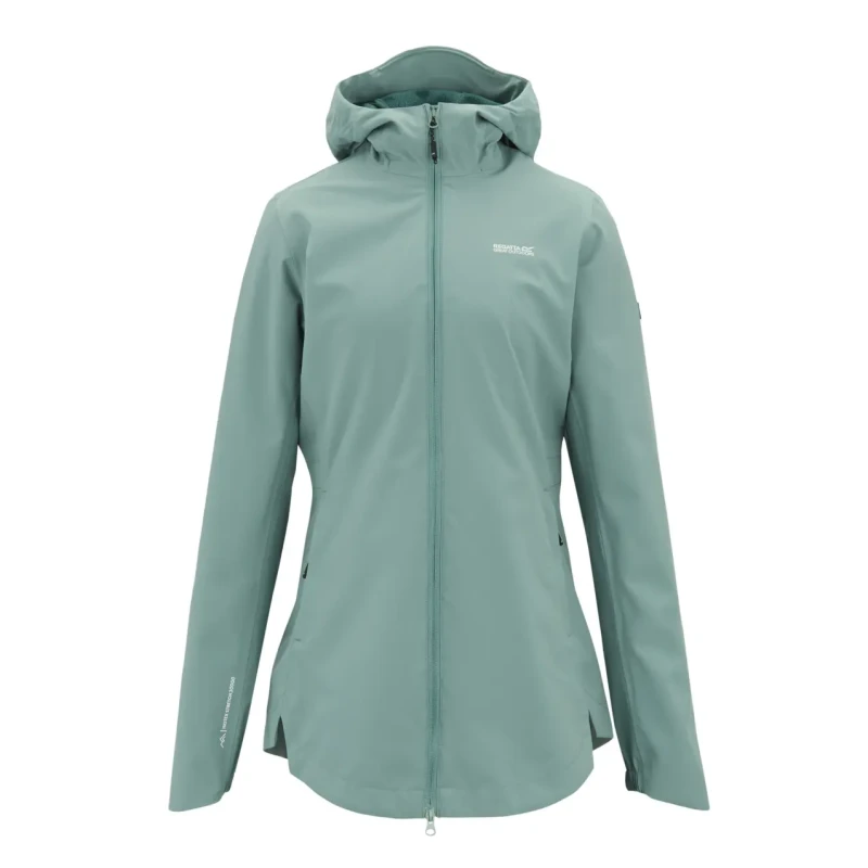 Image of Regatta Womens Natalina Hooded Waterproof Jacket in Teal Size: 14 Teal Female 14