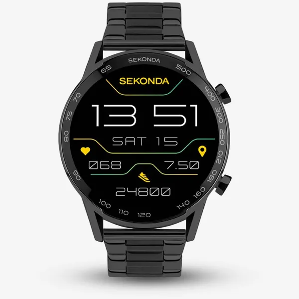 image of Sekonda Sekonda Black Stainless Steel Bracelet Smart Watch