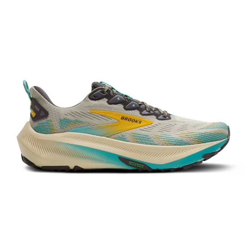 Image of Brooks Brooks Ghost Trail Mens Bleached Sand/rabbit/bluefish - Beige / 9.5 / Standard