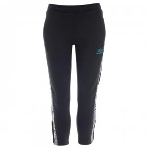 image of Umbro Umbro Logo Leg Tape Track Pants Ladies - BLACK