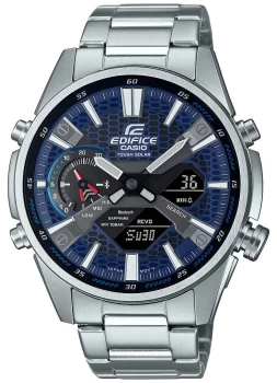 Image of Mens Edifice ECB-S100D-2AEF Stainless Steel Bracelet Wristwatch Colour - Silver
