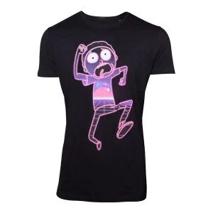 Image of Rick and Morty - Neon Morty Mens Large - T-Shirt - Black