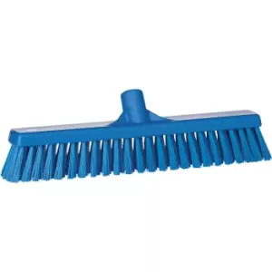Image of Vikan Broom, width 410 mm, soft/hard, pack of 10, blue