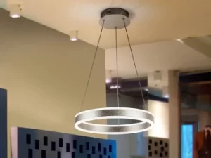 Image of Helia Integrated LED Ceiling Pendant Silver