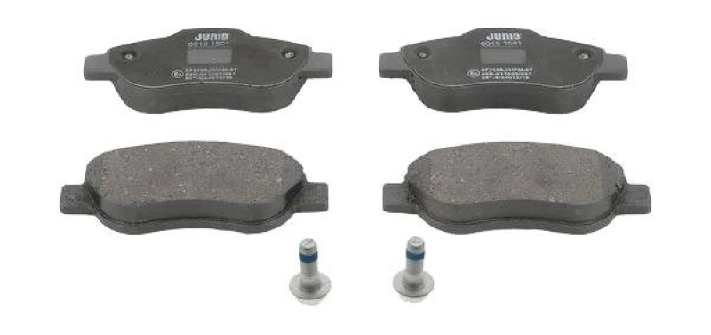 Image of JURID 573168J Brake pad set not prepared for wear warning indicator, with accessories Brake Pad Set,disc brake (402)