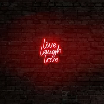 image of Live Laugh Love - Red Red Wall Lamp