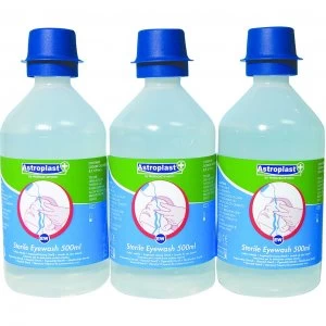 image of Astroplast Saline Eyewash 500ml Clear Pk3