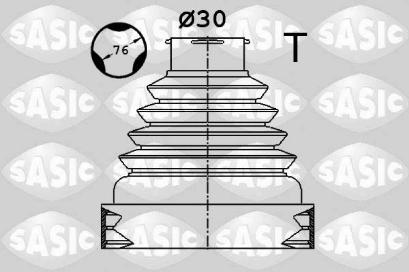 Image of CV boot kit, drive shaft SASIC 1900038