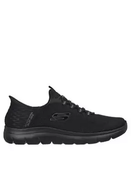 Image of Skechers Summits Mesh Slip-ins Memory Foam Trainers, Black, Size 11, Men