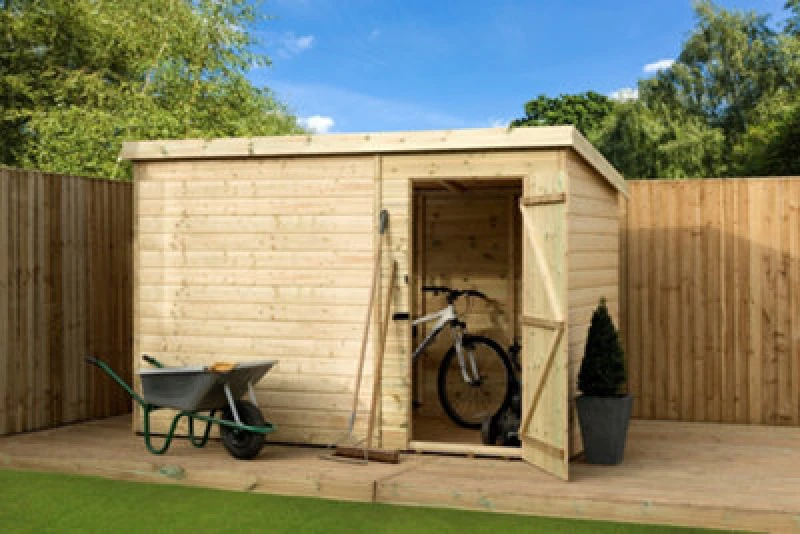 Image of Empire Sheds Empire 1000 Pent 6X6 Pressure Treated Tongue And Groove Wooden Garden Shed Door Right (6' X 6' / 6ft X 6ft) (6X6)