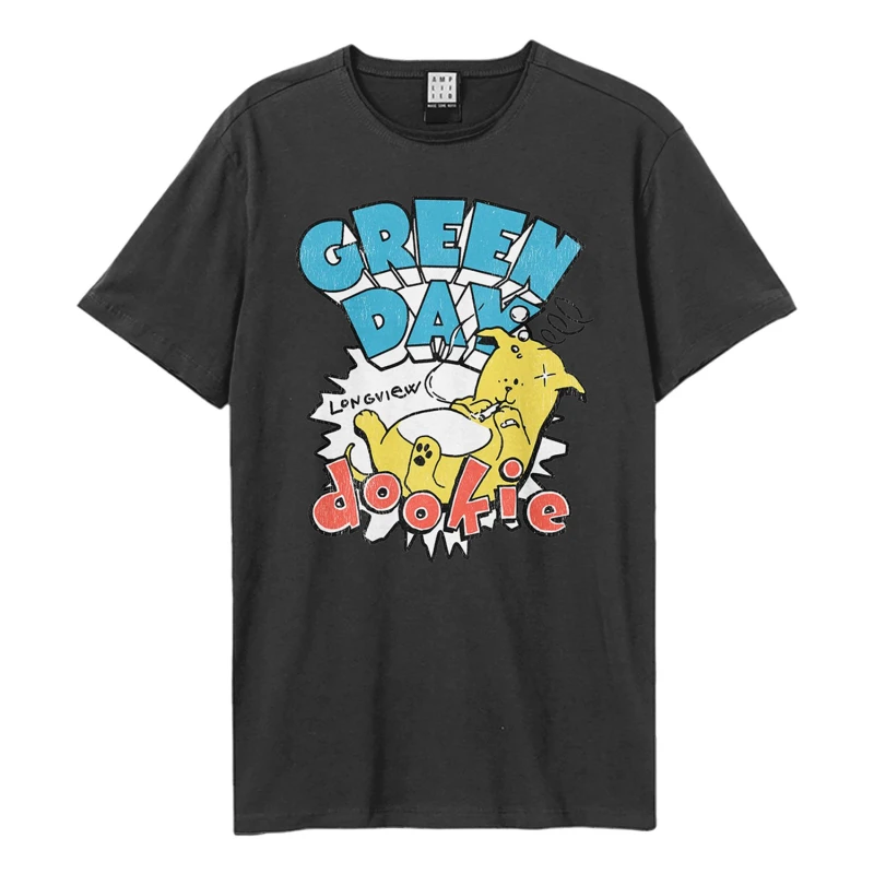 Image of Amplified Amplified Men Dookie Longview Green Day T-Shirt in Charcoal Size: X-Small Charcoal XS Male 5063574713979