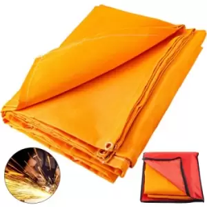 image of VEVOR Welding Blanket 10 x 10 FT Fiberglass Blanket Heavy-Duty Fire Retardant Blanket for Easy Hanging and Protection from Sparks & Splatters