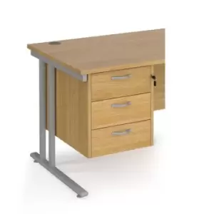 image of Maestro 25 3 drawer fixed pedestal - oak