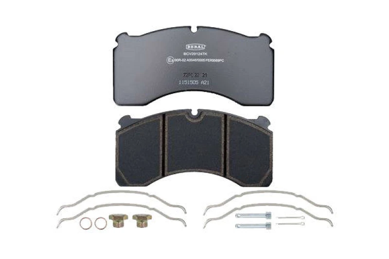 Image of BERAL BCV29124TK Brake pad set prepared for wear warning indicator, with accessories Brake Pad Set,disc brake (402)