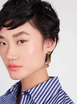 Image of Kate Spade Front To Back Linear Earrings, Gold, One Size