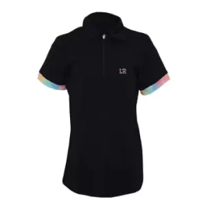 Image of Little Rider Girls Dazzling Dream Polo Shirt (5-6 Years) (Navy/Pastel)