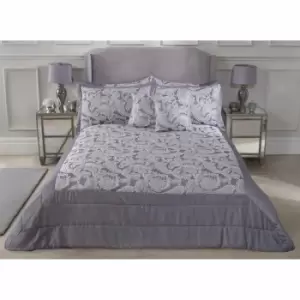 image of Emma Barclay Duchess Bedspread With 2 Matching Pillow Shams Silver