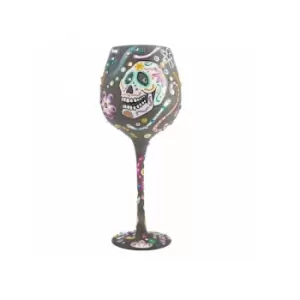 Image of Superbling Sugar Skulls Wine Glass by Lolita