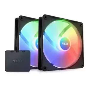 image of NZXT F140 RGB Core 140mm PWM Fan 2 Pack with Controller Black