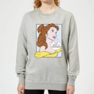 image of Disney Beauty And The Beast Princess Pop Art Belle Womens Sweatshirt - Grey - L