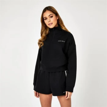 Image of Jack Wills Active Funnel Neck Zip Up Sweatshirt - Black