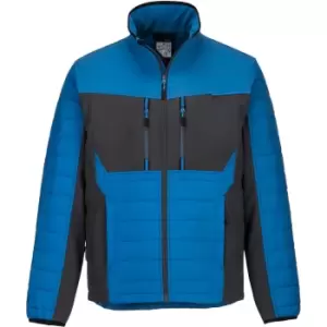 Image of Portwest WX3 Mens Hybrid Baffle Jacket Persian Blue 2XL