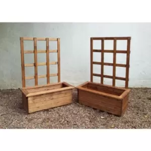 Image of Kensington (Trellis) 2pc Medium Trough Set - W82 x D41 x H135 - Fully Assembled
