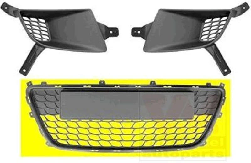 Image of VAN WEZEL Bumper grill VAN WEZEL 8207590