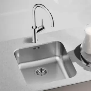 Image of Single Bowl Undermount Chrome Stainless Steel Kitchen Sink - Supra 450-U