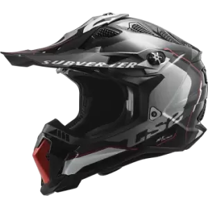 Image of LS2 MX700 Subverter Arched Black Silver Titan. 2XL