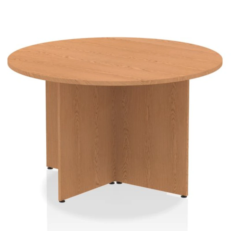 Image of Impulse Impulse 1200mm Round Table Oak Top Arrowhead Leg MIRM1200OAK