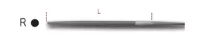 image of Beta Tools 1718A10/R Second-Cut Round File No Handle 250mm 017180049