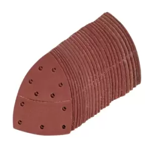 Image of Silverline Hook & Loop Multi-Sander Sheets 102 x 62mm, 93mm 25pk - 5 x 40, 60, 80, 120, 180 Grit