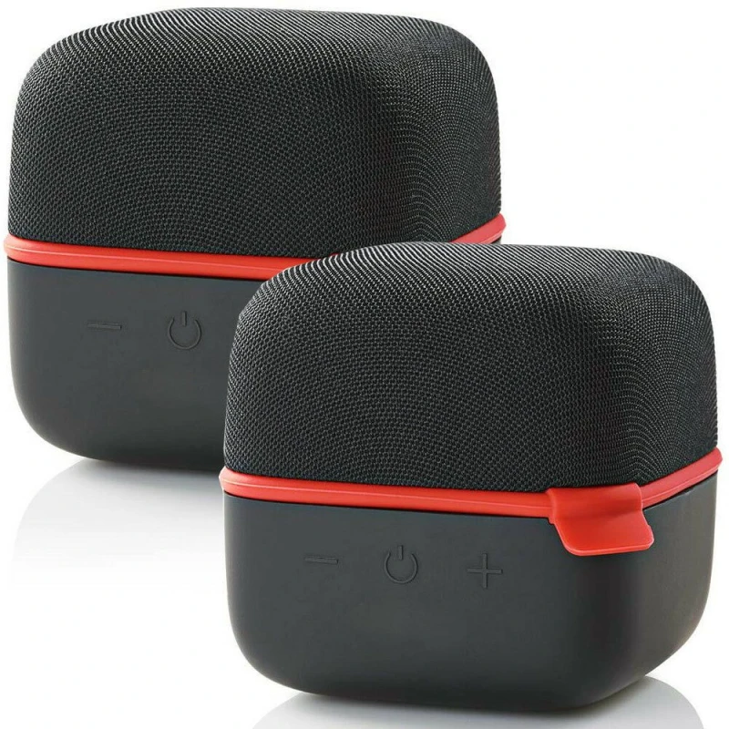 Image of Loops 2x 15W Bluetooth Speaker Kit RED True Wireless Stereo Portable Rechargeable Multi unisex