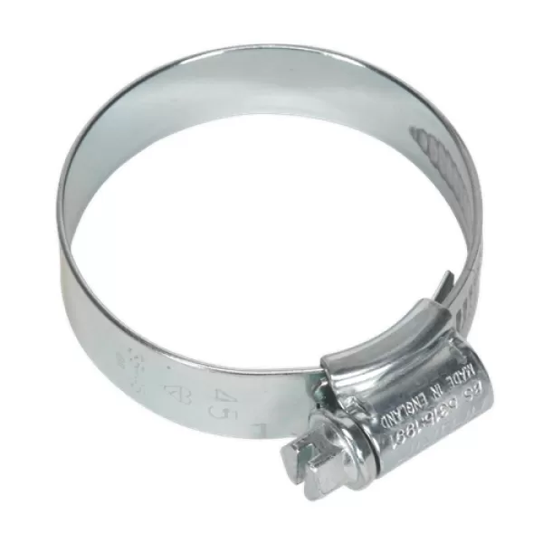 Image of Genuine SEALEY HCJ245 HI-GRIP® Hose Clip Zinc Plated Ø35-45mm Pack of 20