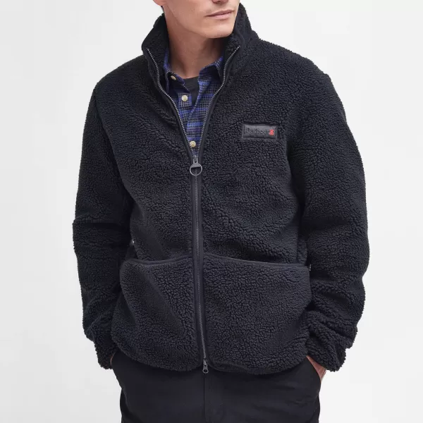 image of Barbour Heritage Mens Dale Full Zip Fleece - Black Carbon - M